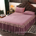 Thicker Solid color milk velvet bedshirts cover sets